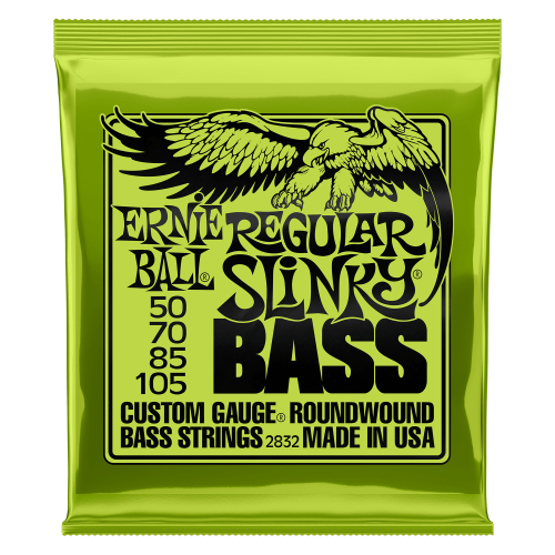 Ernie Ball Regular Slinky Nickel Wound Electric Bass Strings - 50-105 Gauge - P02832